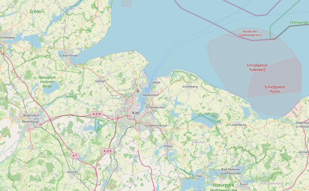 Karte: Heikendorf und Umgebung